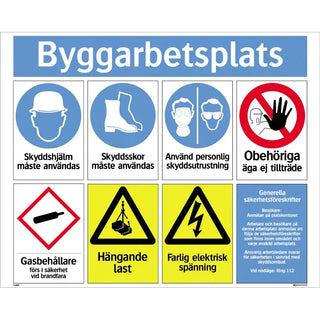 SKYLT BYGGARBETSPLATS 780X625 AL - SYSTEMTEXT