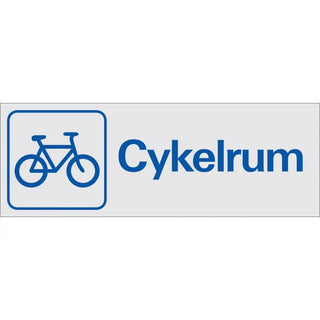 SKYLT CYKELRUM 225X80 AL TR - SYSTEMTEXT