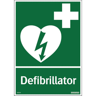 SKYLT DEFIBRILLATOR 210X297 PL - SYSTEMTEXT