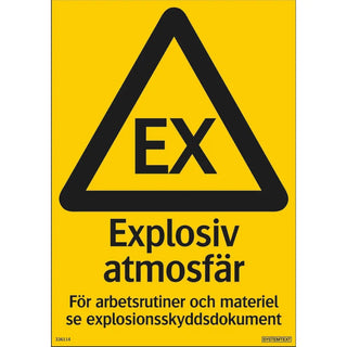 SKYLT EXPLOSIV ATMOSFÄR 210X297 PL - SYSTEMTEXT