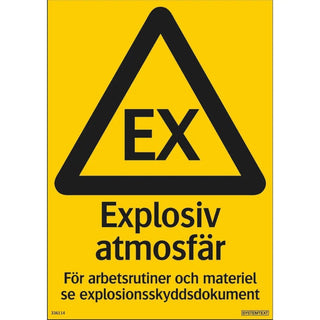 Systemtext Skylt Explosiv Atmosfär 210x297 Pl | CleanNest - SYSTEMTEXT | CleanNest