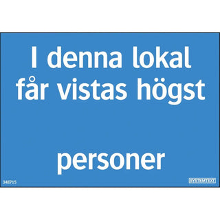 Systemtext Skylt Får Vistas Högst 210x148 Pl | CleanNest - SYSTEMTEXT | CleanNest