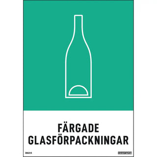 SKYLT FÄRGADE GLASFÖRP. 148X210 DE - SYSTEMTEXT