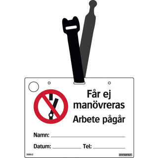 SKYLT FÅR EJ MANÖVR D-SID 150X110PL - SYSTEMTEXT