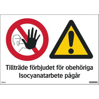 Systemtext Skylt Förbj Isocyanatarb 297x210 Pl | CleanNest - SYSTEMTEXT | CleanNest