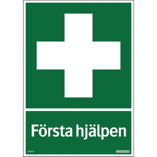 SKYLT FÖRSTA HJÄLPEN 210X297 PL - SYSTEMTEXT
