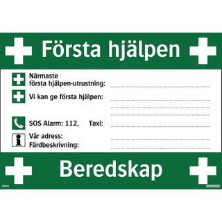 SKYLT FÖRSTA HJÄLPEN 420X297 PL - SYSTEMTEXT