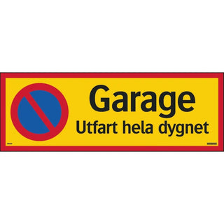 Systemtext Skylt Garage Utfart Hela Dygnet Al | CleanNest - SYSTEMTEXT | CleanNest