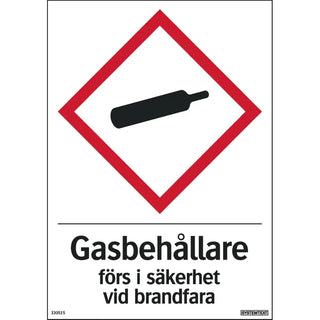 Systemtext Skylt Gasbehållare 148x210 Pl | CleanNest - SYSTEMTEXT | CleanNest