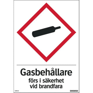 Systemtext Skylt Gasbehållare 210x297 Al | CleanNest - SYSTEMTEXT | CleanNest