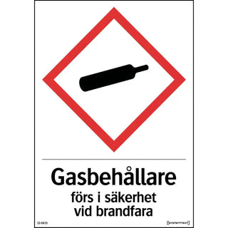 Systemtext Skylt Gasflaskor Vit 148x210 Alrx | CleanNest - SYSTEMTEXT | CleanNest