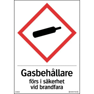 Systemtext Skylt Gasflaskor Vit 148x210 De - | CleanNest - SYSTEMTEXT | CleanNest