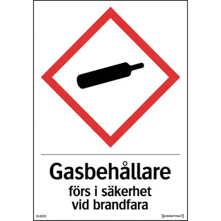 Systemtext Skylt Gasflaskor Vit 148x210 Marx | CleanNest - SYSTEMTEXT | CleanNest
