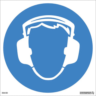 SKYLT HÖRSELSKYDD 210X210 PL - SYSTEMTEXT