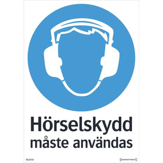 SKYLT HÖRSELSKYDD 210X297 PL TR - SYSTEMTEXT