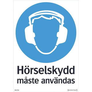 Systemtext Skylt Hörselskydd 210x297 Pl Tr - | CleanNest - SYSTEMTEXT | CleanNest