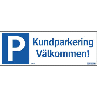 Systemtext Skylt Kundparkering 297x105 Al | CleanNest - SYSTEMTEXT | CleanNest