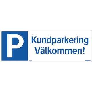 Systemtext Skylt Kundparkering 420x148 Al | CleanNest - SYSTEMTEXT | CleanNest