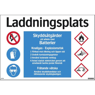 Systemtext Skylt Laddningsplats 400x275 Pl | CleanNest - SYSTEMTEXT | CleanNest