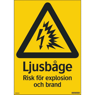 Systemtext Skylt Ljusbåge Risk Expl 210x297 Pl | CleanNest - SYSTEMTEXT | CleanNest