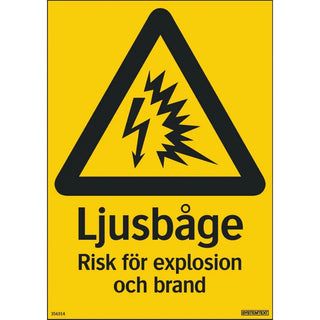 SKYLT LJUSBÅGE RISK EXPL 210X297 PL - SYSTEMTEXT