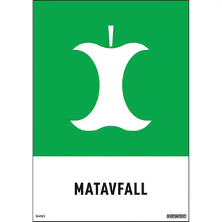 SKYLT MATAVFALL 148X210 DE - SYSTEMTEXT