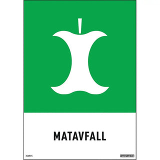 Systemtext Skylt Matavfall 148x210 De | CleanNest - SYSTEMTEXT | CleanNest