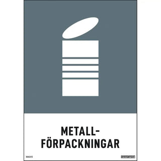 Systemtext Skylt Metallförpackning 148x210 De | CleanNest - SYSTEMTEXT | CleanNest