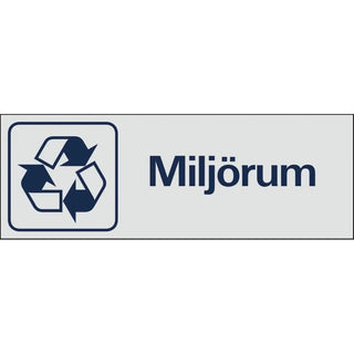 Systemtext Skylt Miljörum 225x80 Al | CleanNest - SYSTEMTEXT | CleanNest