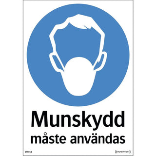 Systemtext Skylt Munskydd 210x297 Pl | CleanNest - SYSTEMTEXT | CleanNest