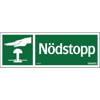 SKYLT NÖDSTOPP 210X74 AL - SYSTEMTEXT