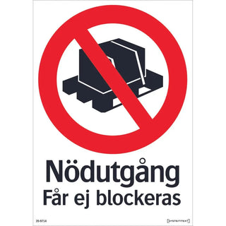SKYLT NÖDUTGÅNG 210X297 PL - SYSTEMTEXT