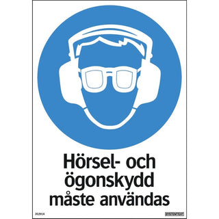 Systemtext Skylt Ögon & Hörselskydd 210x297 Pl | CleanNest - SYSTEMTEXT | CleanNest