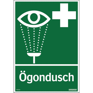 SKYLT ÖGONDUSCH 210X297 PL - SYSTEMTEXT