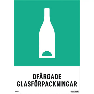 SKYLT OFÄRGADE GLASFÖRP. 148X210 DE - SYSTEMTEXT