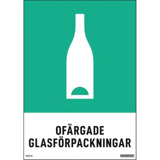 Systemtext Skylt Ofärgade Glasförp. 148x210 De | CleanNest - SYSTEMTEXT | CleanNest