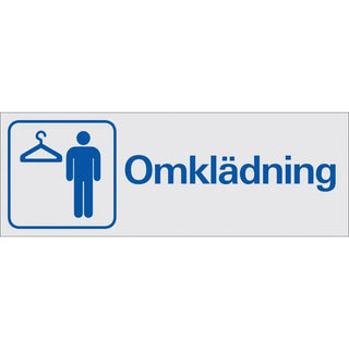 Systemtext Skylt Omklädning Herr 225x80 Al Tr - | CleanNest - SYSTEMTEXT | CleanNest