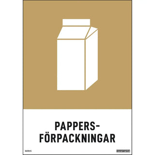 SKYLT PAPPERSFÖRPACKNING 148X210 DE - SYSTEMTEXT