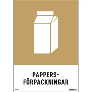 Systemtext Skylt Pappersförpackning 148x210 De | CleanNest - SYSTEMTEXT | CleanNest