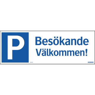 Systemtext Skylt Parkering Besökande 420x148 A | CleanNest - SYSTEMTEXT | CleanNest