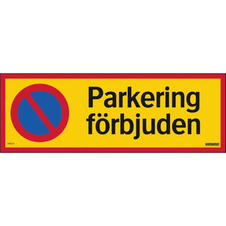 Systemtext Skylt Parkering Förbjud 420x148 Al | CleanNest - SYSTEMTEXT | CleanNest