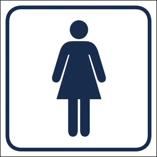 SKYLT PIKTOGRAM DAM WC 140X140 DE - SYSTEMTEXT