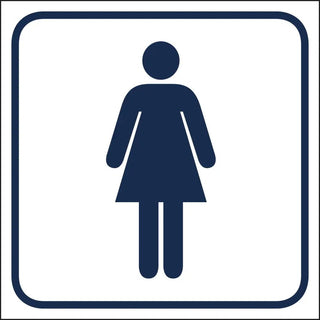 Systemtext Skylt Piktogram Dam Wc 140x140 De | CleanNest - SYSTEMTEXT | CleanNest
