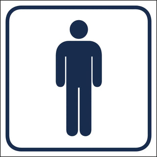 SKYLT PIKTOGRAM HERR WC 140X140 DE - SYSTEMTEXT