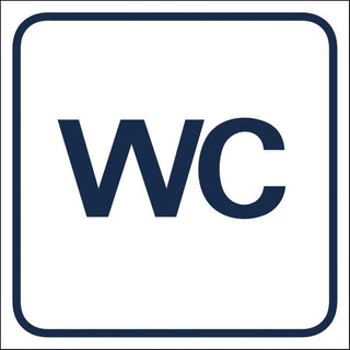 Systemtext Skylt Piktogram Wc 140x140 Folie | CleanNest - SYSTEMTEXT | CleanNest