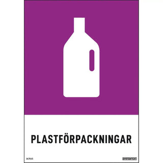 Systemtext Skylt Plastförpackningar 148x210 De | CleanNest - SYSTEMTEXT | CleanNest