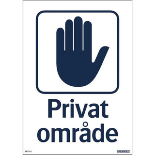 Systemtext Skylt Privat Område 210x297 Pl | CleanNest - SYSTEMTEXT | CleanNest
