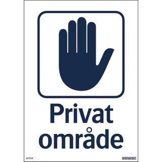 SKYLT PRIVAT OMRÅDE 210X297 PL - SYSTEMTEXT