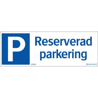Systemtext Skylt Reserverad Parkering 297x105 | CleanNest - SYSTEMTEXT | CleanNest