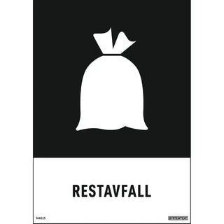 SKYLT RESTAVFALL 148X210 DE - SYSTEMTEXT